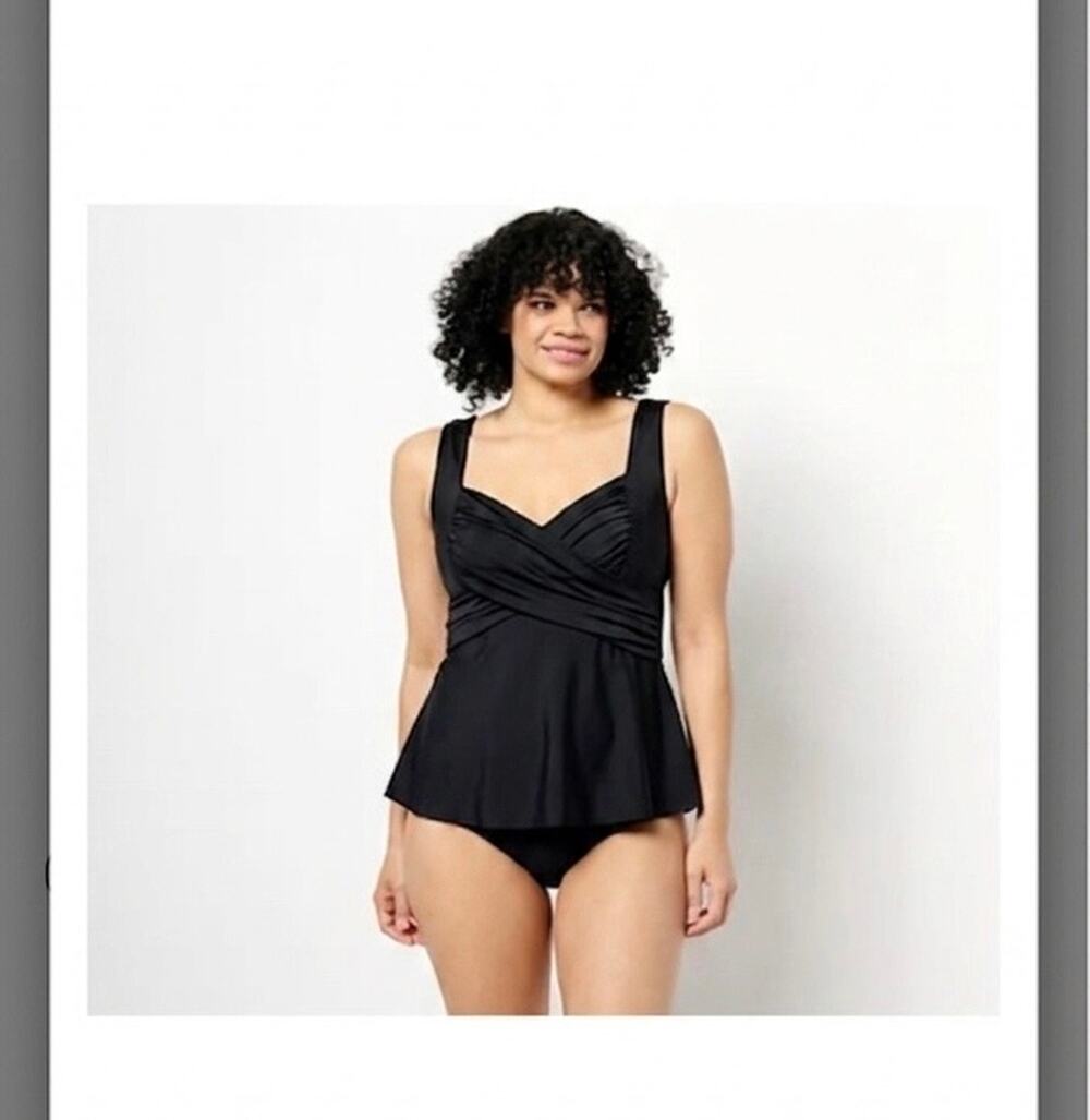 Kim Gravel x Swimsuits For All Wrap Sweetheart and Brief Set black sz 4